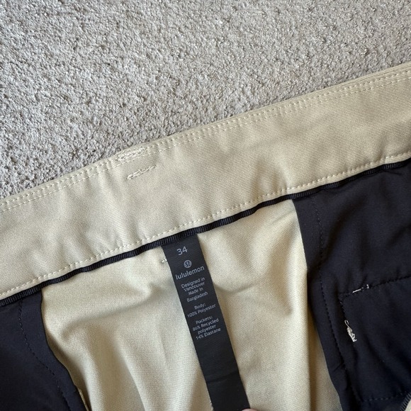Lululemon Pants men's 34 khaki ABC Pant Classic Polyester Golf Golfer Warpstreme - Picture 4 of 5